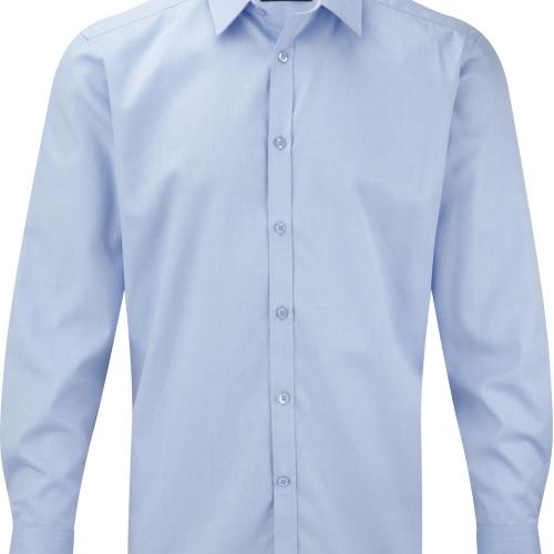 Men's Long-Sleeved Herringbone Shirt