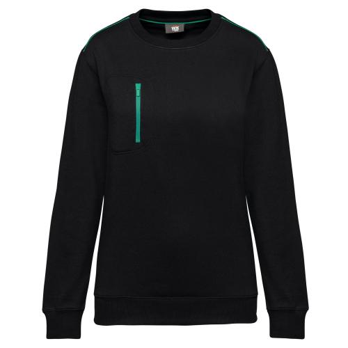 Sweat-shirt Day To Day zip poche contrastée unisexe