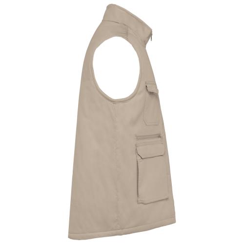 Unisex padded multi-pocket polycotton vest