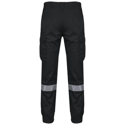 Pantalon cargo unisexe avec bas élastiqué et bande réfléchissante
