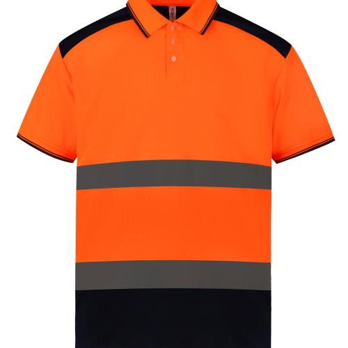 Hi-vis two-tone polo shirt