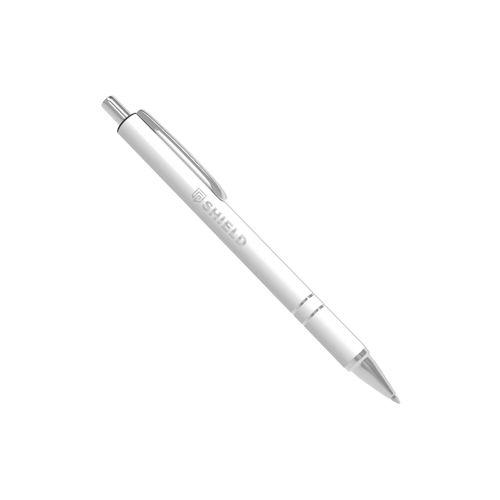 Stylo Alu (Blanc), encre bleue