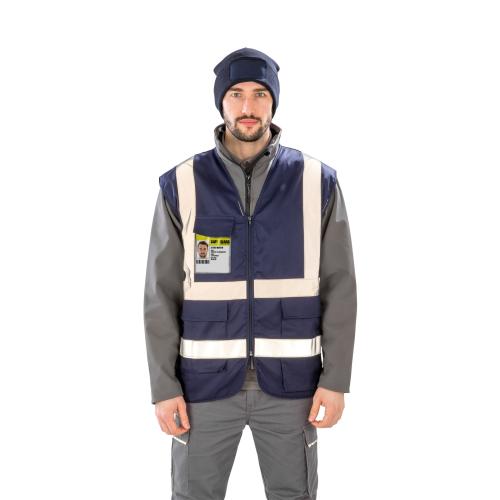 Zipped safety vest