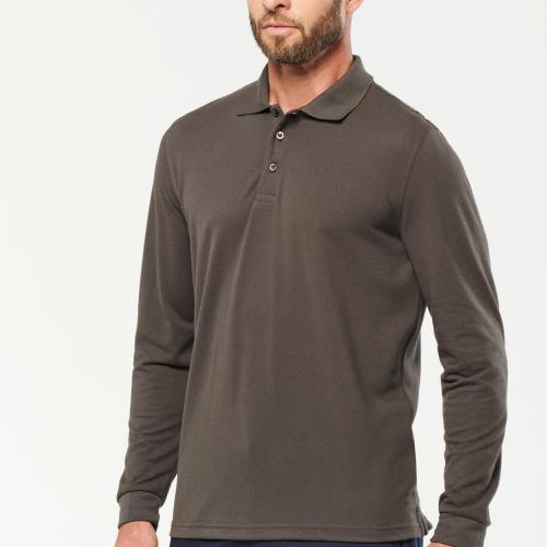 Men's long-sleeved polo shirt