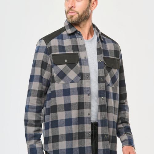 Chemise à carreaux avec poches homme 