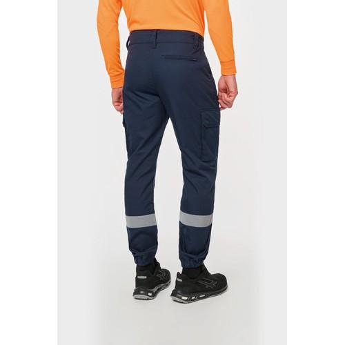 Pantalon cargo unisexe avec bas élastiqué et bande réfléchissante