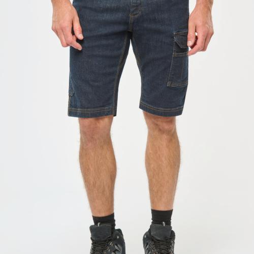 Bermuda denim multipoches homme