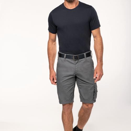 Multi pocket workwear Bermuda shorts