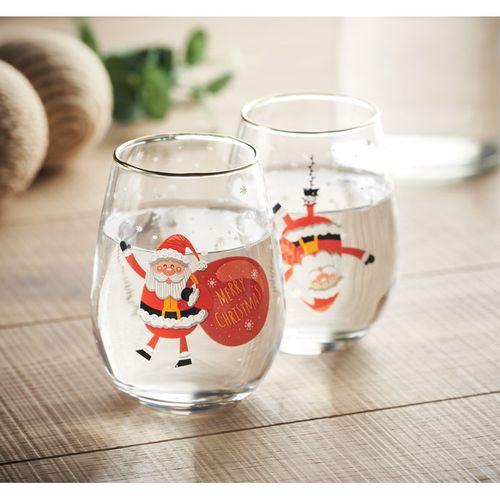 Set of 2 Christmas glasses NOEL