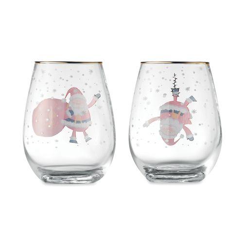 Set of 2 Christmas glasses NOEL