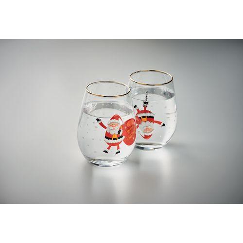 Set of 2 Christmas glasses NOEL