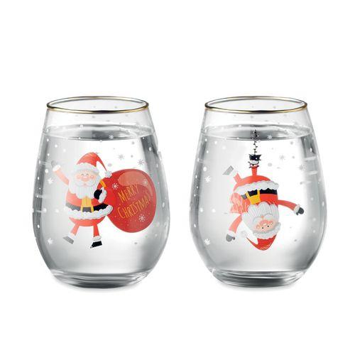 Set of 2 Christmas glasses NOEL