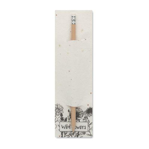 Natural pencil in seeded pouch PENSEED