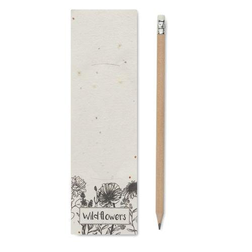 Natural pencil in seeded pouch PENSEED