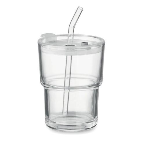 Gobelet verre et paille 400ml SIP
