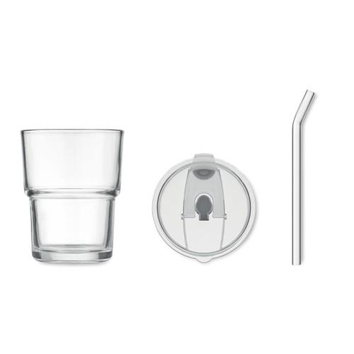 Gobelet verre et paille 400ml SIP