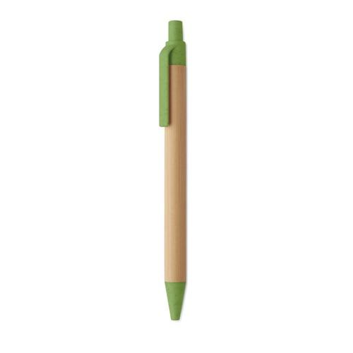 ITEA COLOUR Push button ball pen in bamboo