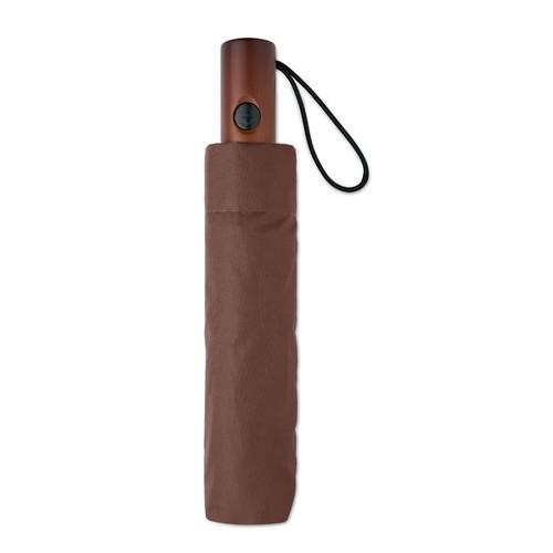 RAYNA FOLD 21" auto umbrella wood handle