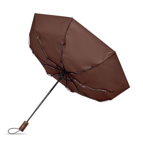 RAYNA FOLD 21" auto umbrella wood handle