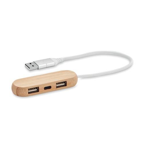VINA C Hub USB 3 ports câble 2 en 1