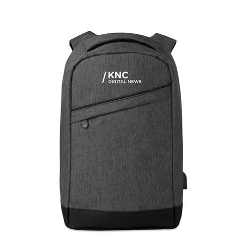 BERLIN 2 tone backpack incl USB plug