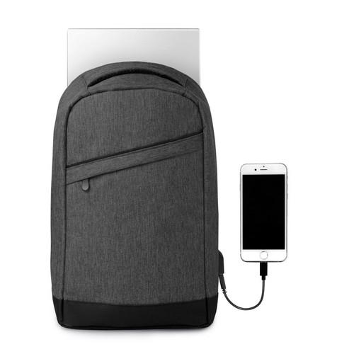 BERLIN 2 tone backpack incl USB plug
