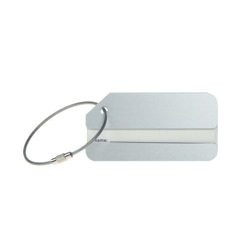 Luggage Tag Aluminium Silver