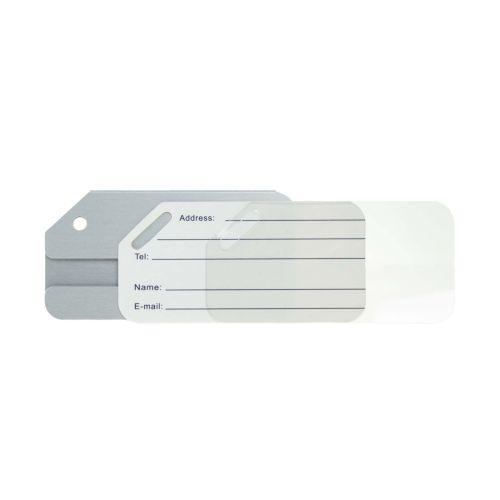Luggage Tag Aluminium Silver