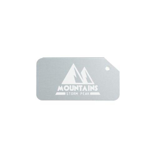 Luggage Tag Aluminium Silver