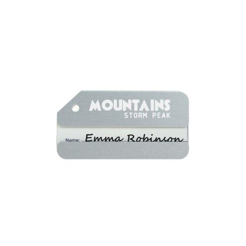 Luggage Tag Aluminium Silver