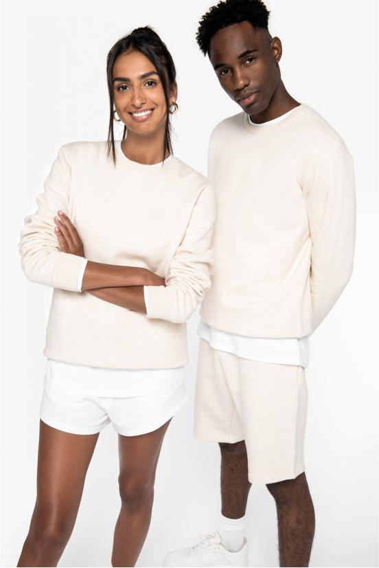 Sweat col rond beige
