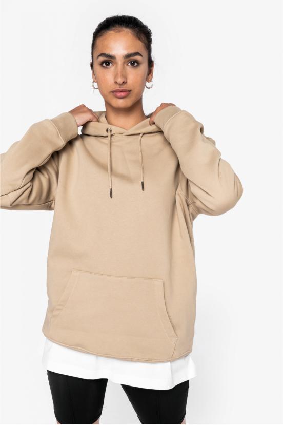 Sweat-shirt capuche beige